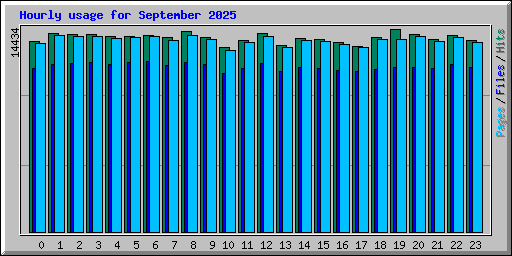 Hourly usage for September 2025